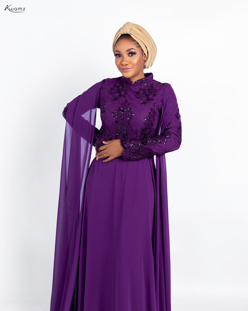 Elegant Purple Sequence dress